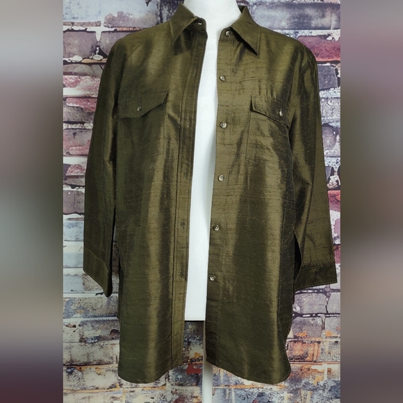 Ralph Lauren Silk Shantung Shirt/Pants Set - Picture 11 of 13